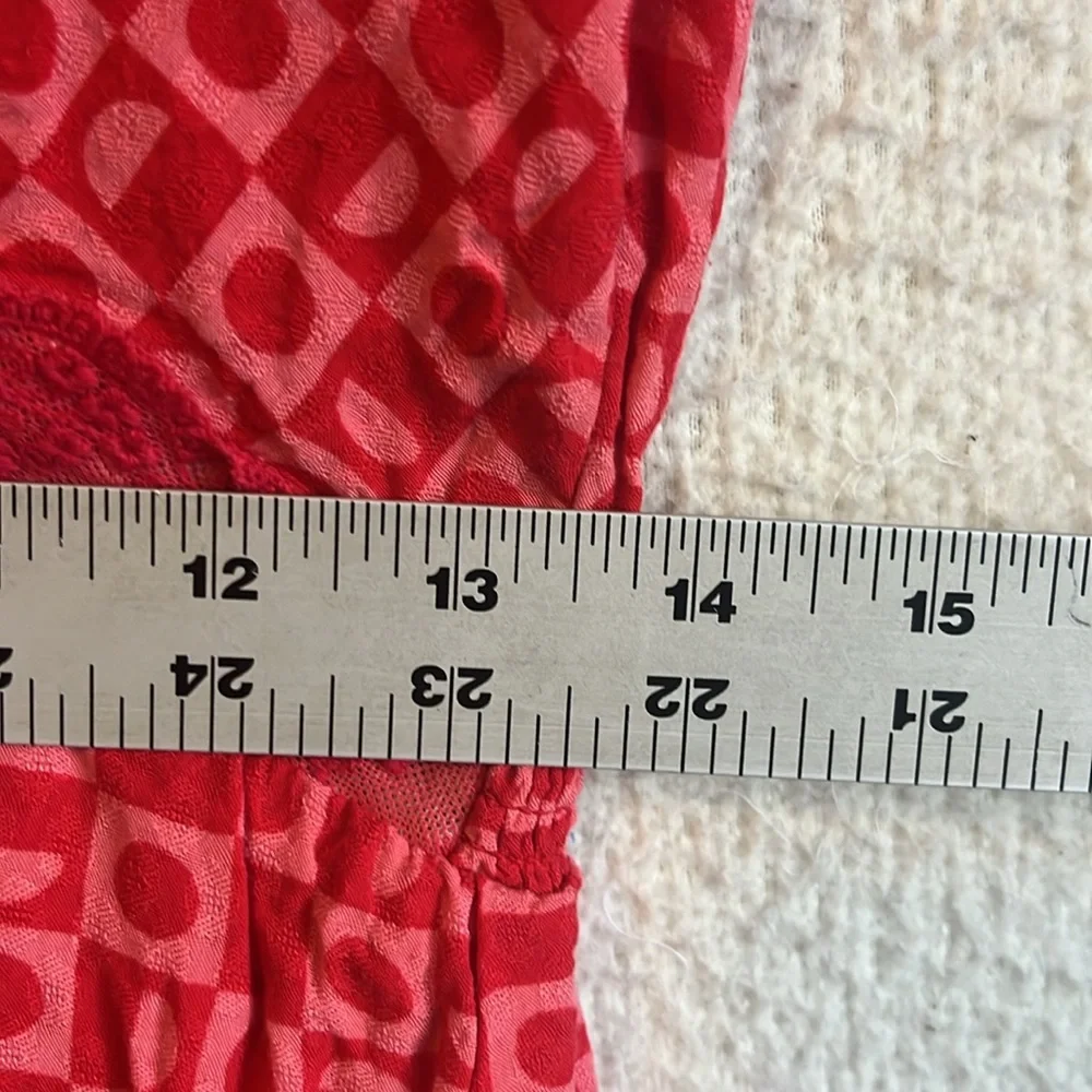 Free People Red Puff Sleeve Sundress Womens Small - Picture 4 of 6